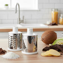 Rallador Manual Rotatorio 3 en 1 con Base de Succión – Rebanador, Triturador y Cortador de Verduras, Hortalizas y Quesos (Verde)